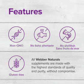 Flacon de Webber Naturals Huile de Poisson Ultra Omega 3 240 gélules