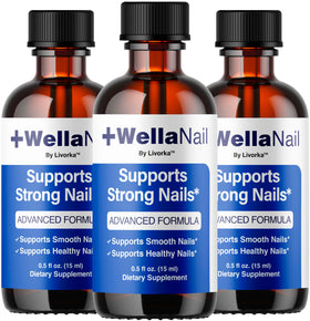 Flacon de WellaNail de LIVORKA vue de face avec gouttes liquides