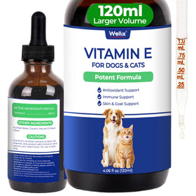 Flacon de Wellix Vitamine E 120 ml pour chiens et chats