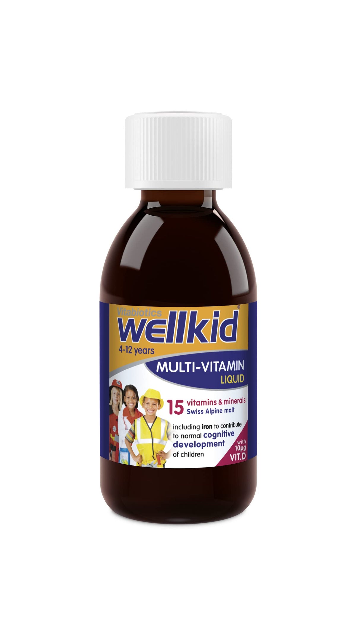 Flacon de Wellkid Multivitamines Liquide 150ml avec bouchon