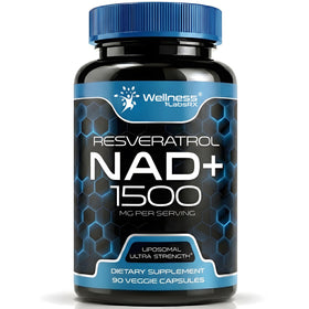 Flacon de WELLNESS LABSRX Complément NAD+ 1500mg avec 90 gélules