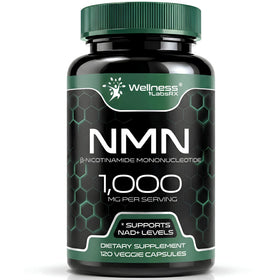 Flacon de WELLNESS LABSRX Complément NMN 1000mg avec capsules végétales