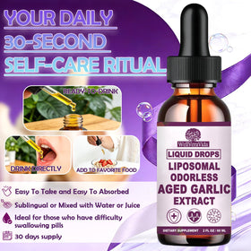 Flacon de WellVeraVida Extrait de Ail Vieilli sur une table