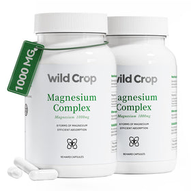 Flacon de Wild Crop Complexe de Magnésium 1000mg avec 90 capsules