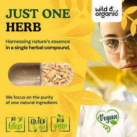 Flacon de Wild & Organic Astragalus avec capsules visibles