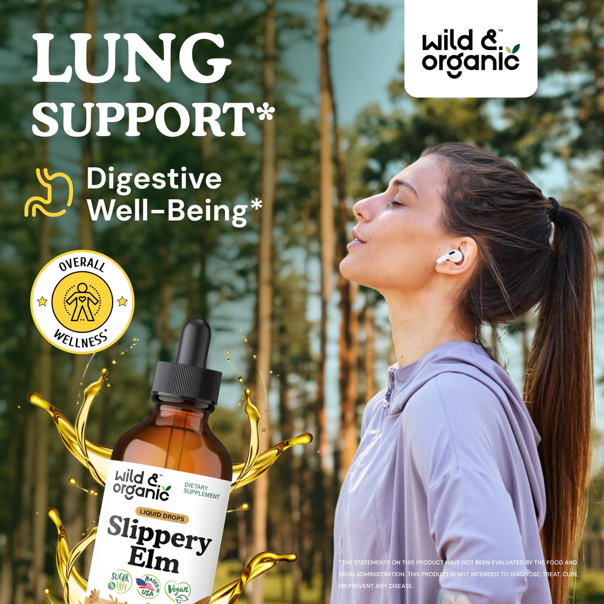 Flacon de Wild & Organic Goutte de Bouleau Liquide 680 mg avec étiquette