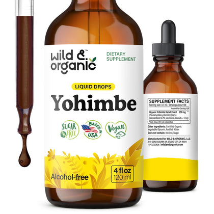 Flacon de Wild & Organic Yohimbe 5 mg 4 oz vue avant