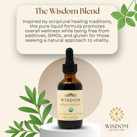 Flacon de Wisdom Nutrition Complément Alimentaire Bio Curcuma avec pipette