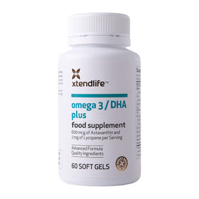 Flacon de Xtendlife Omega-3 DHA 1100mg avec 60 gélules