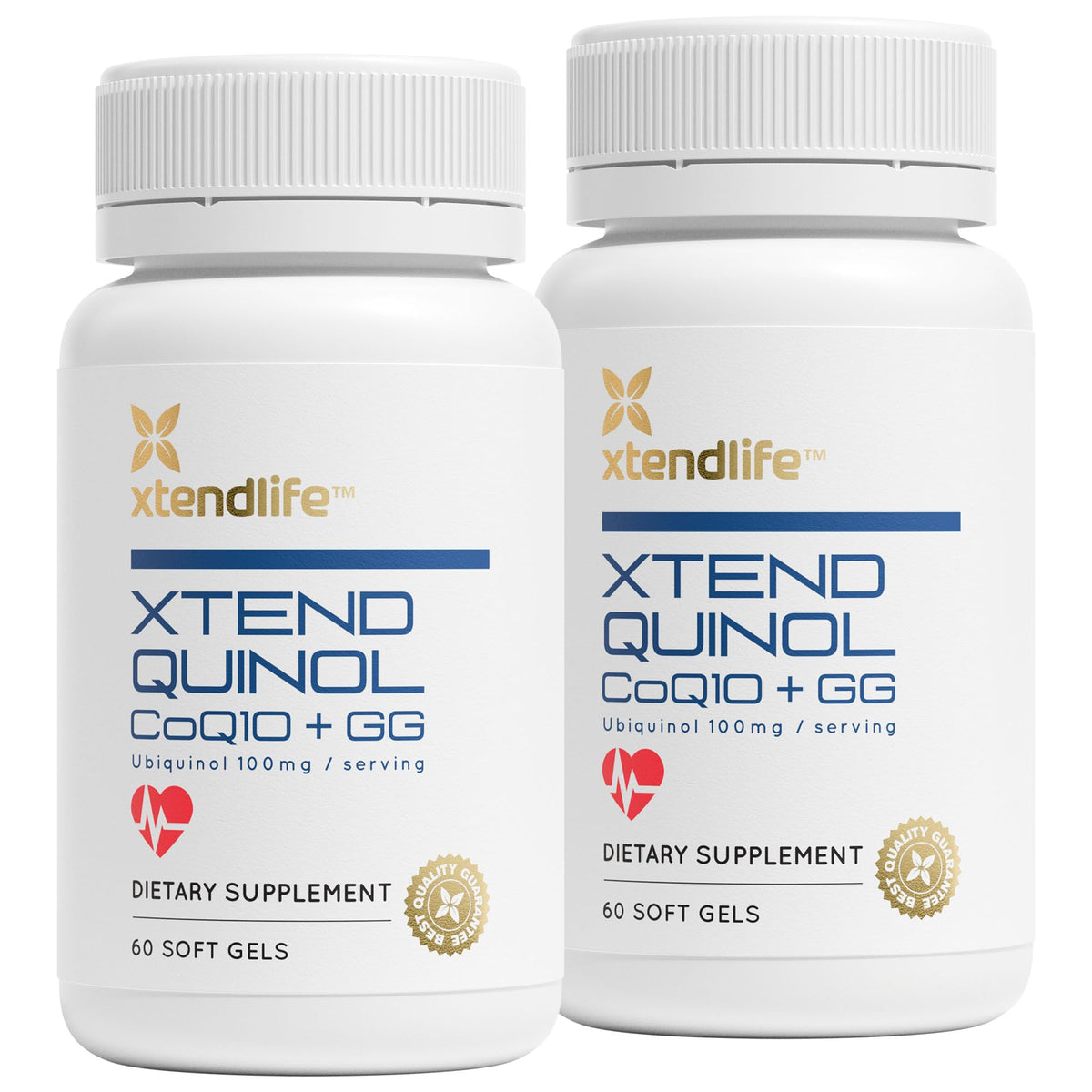 Flacon de Xtendlife Ubiquinol CoQ10 120 gélules vue avant