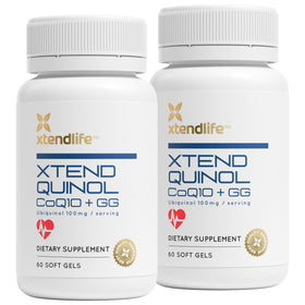 Flacon de Xtendlife Ubiquinol CoQ10 120 gélules vue avant
