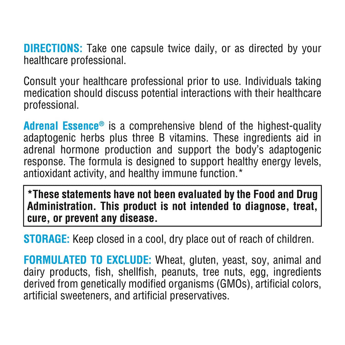 Flacon de XYMOGEN Adrenal Essence avec capsules visibles
