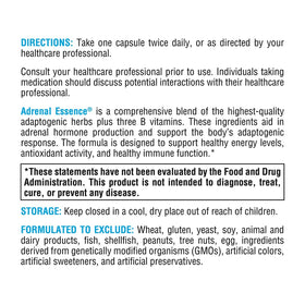 Flacon de XYMOGEN Adrenal Essence avec capsules visibles
