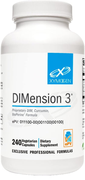 Flacon de XYMOGEN DIMension 3 240 capsules vue de face