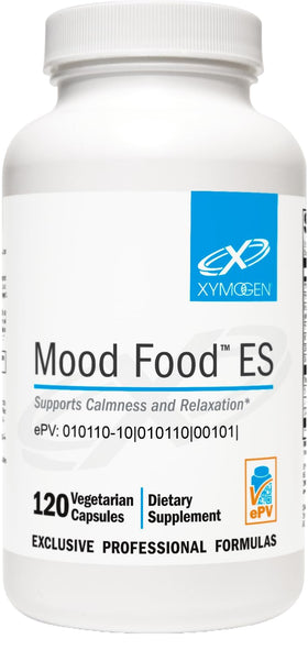 Flacon de XYMOGEN Mood Food ES 120 capsules vue de face
