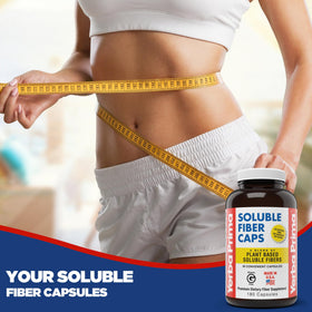 Flacon de Yerba Prima Fibres Solubles Capsules 180 Comp. avec étiquette