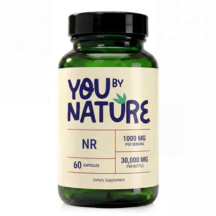 Flacon de YOUBYNATURE Nicotinamide Riboside 1000mg 60 capsules végétales