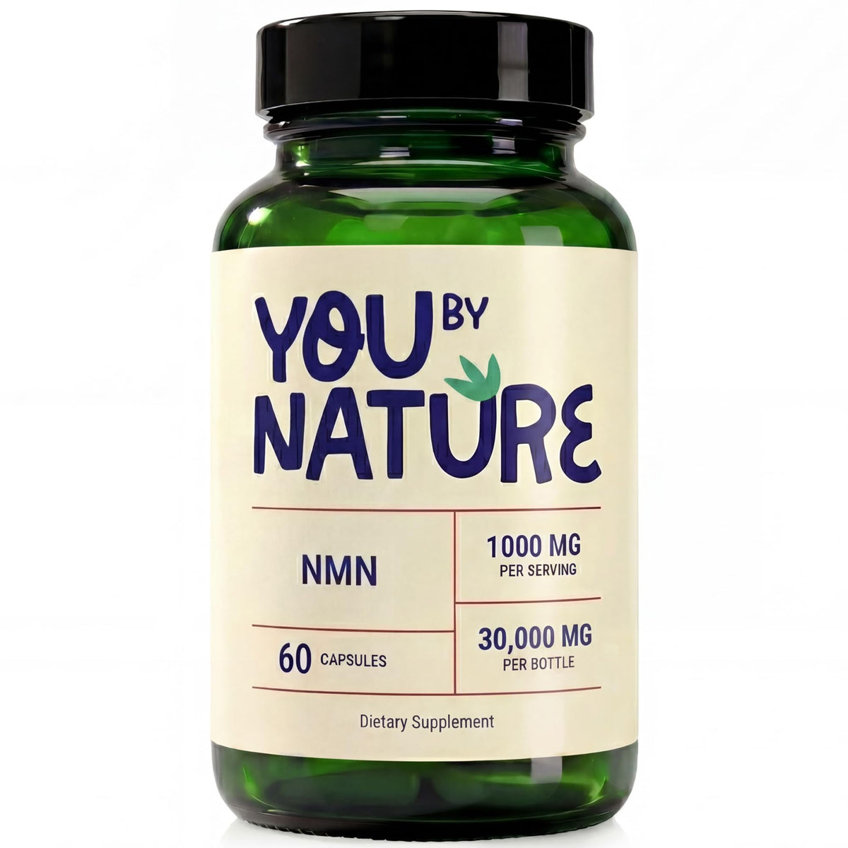 Flacon de YOUBYNATURE NMN 1000mg avec 60 capsules végétales