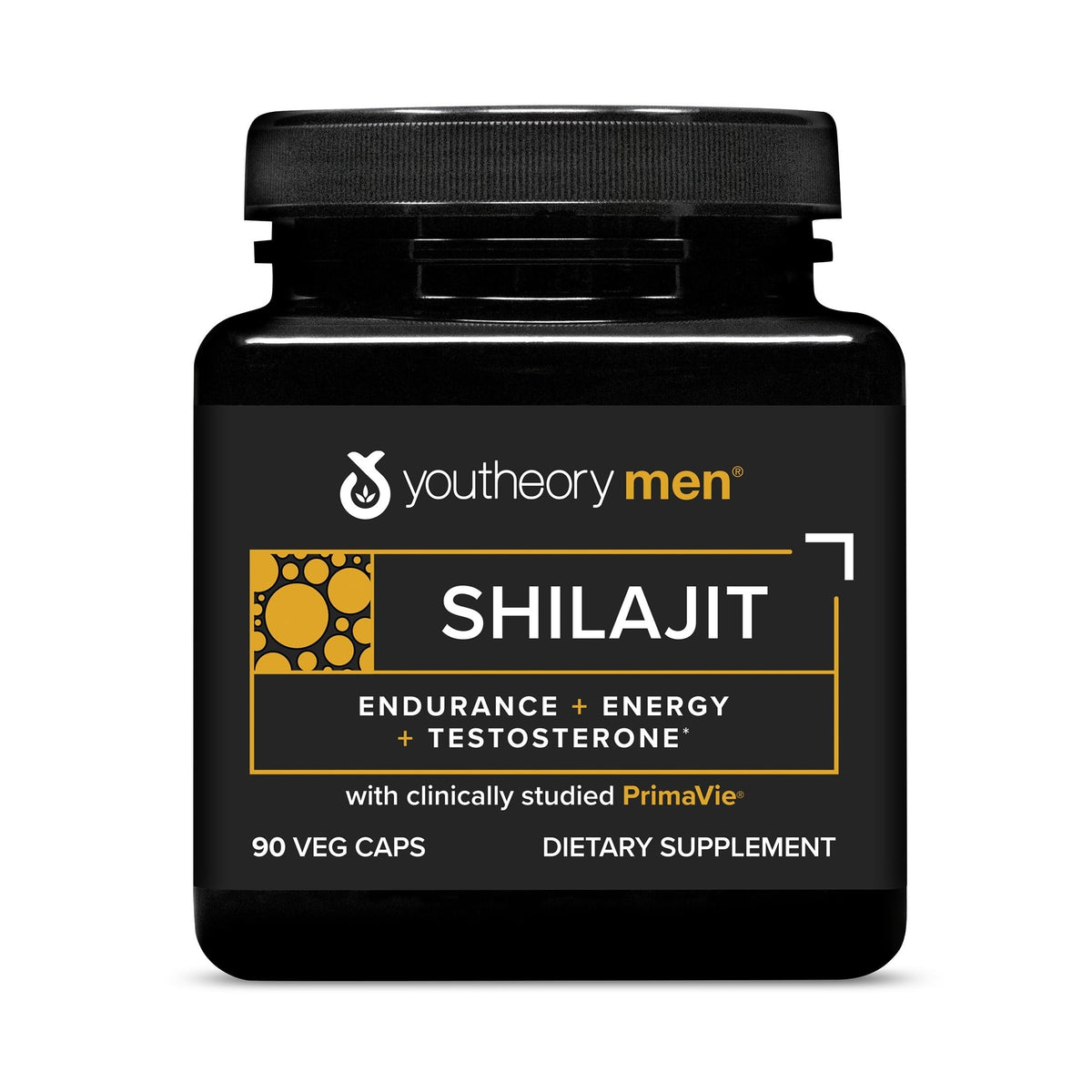 Flacon de Youtheory Shilajit Homme 90 capsules vue de face