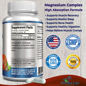 Flacon de YUMMYVITE Citrate de Magnésium 500mg avec 60 capsules