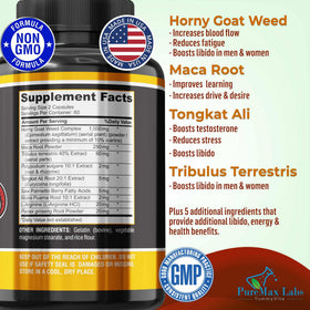 Flacon de YUMMYVITE Horny Goat Weed avec étiquette