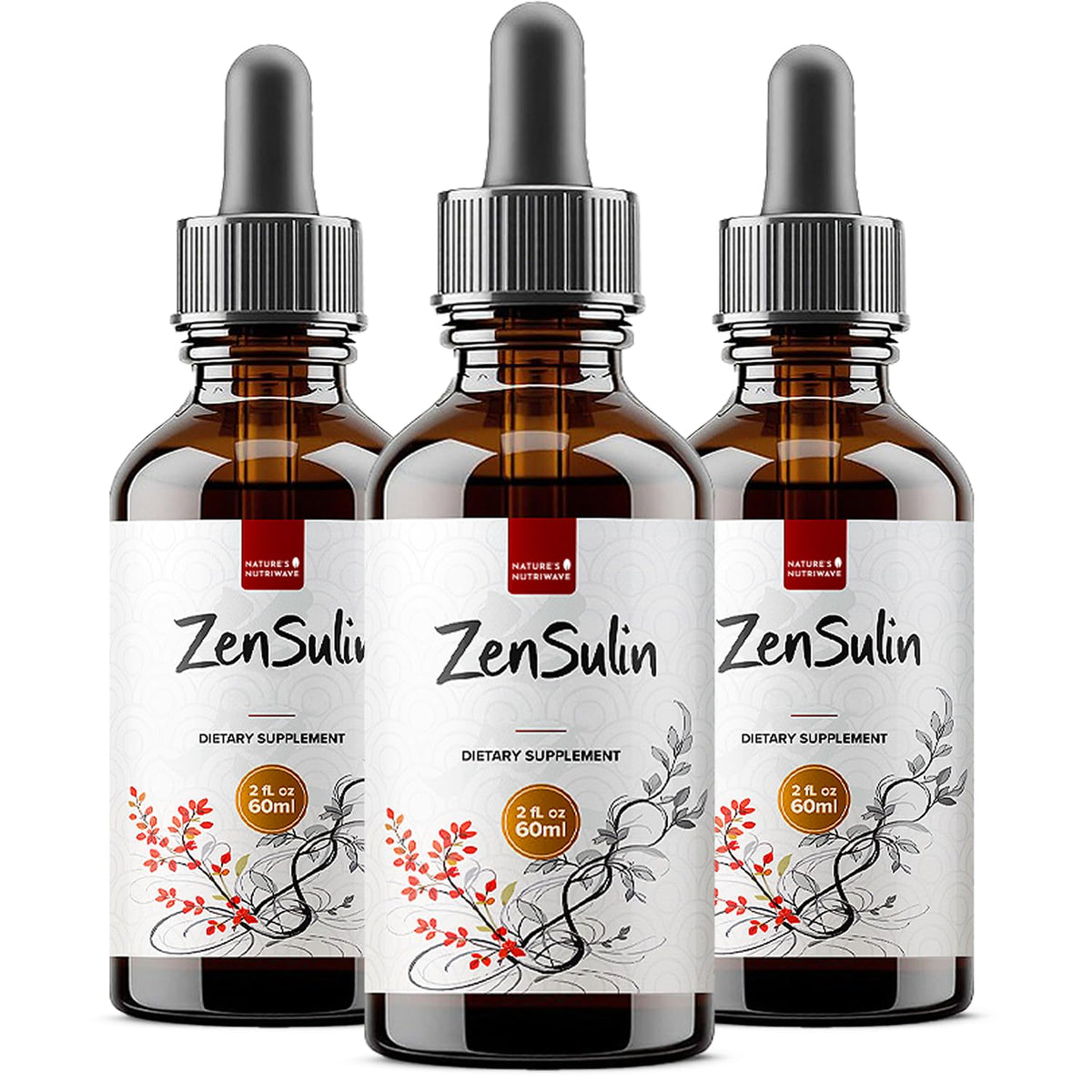 Flacon de ZenSulin 60ml vue de face avec étiquette