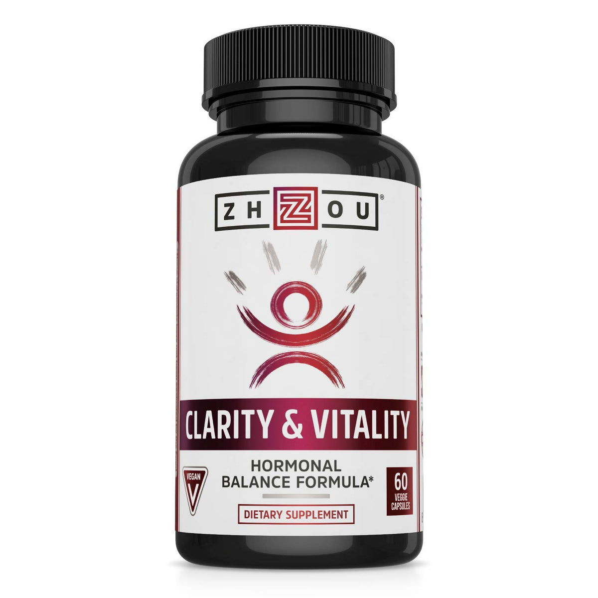 Flacon de ZHOU Clarity & Vitality 60 capsules végétales