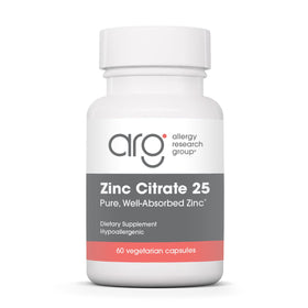Flacon de Zinc Citrate 25 mg Allergy Research Group, 60 capsules