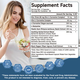 Flacon de Zinc L-Carnosine Complex Trawecual avec dosage