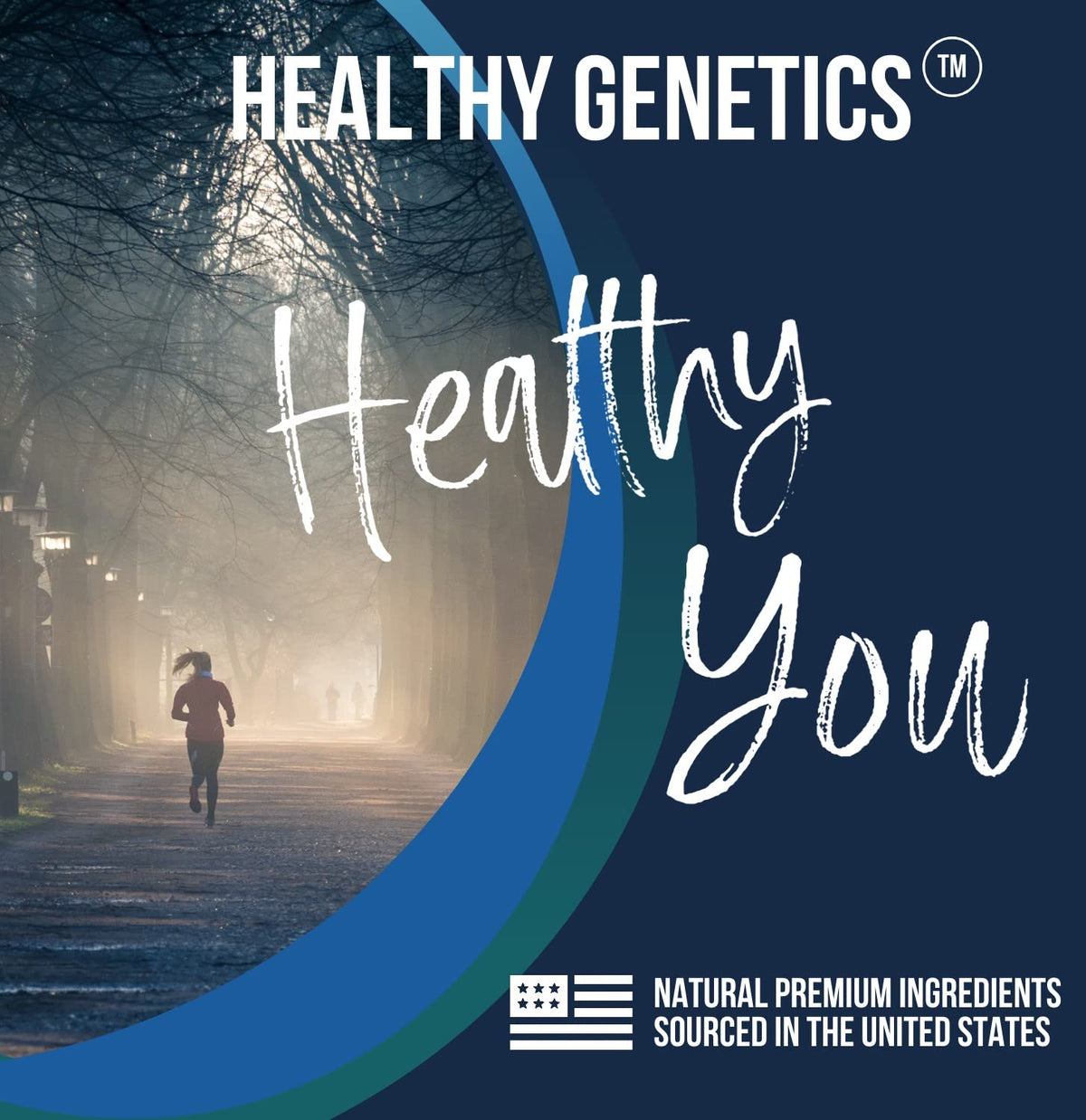 Flacon de zinc liquide Healthy Genetics sur une table en bois