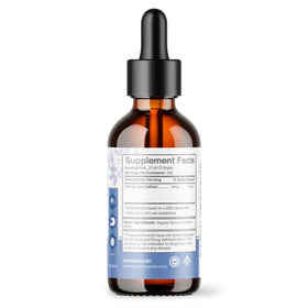 Flacon de zinc liquide Healthy Genetics, vue de côté