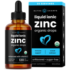 Flacon de Zinc Liquide NutraChamps 120ml avec étiquette