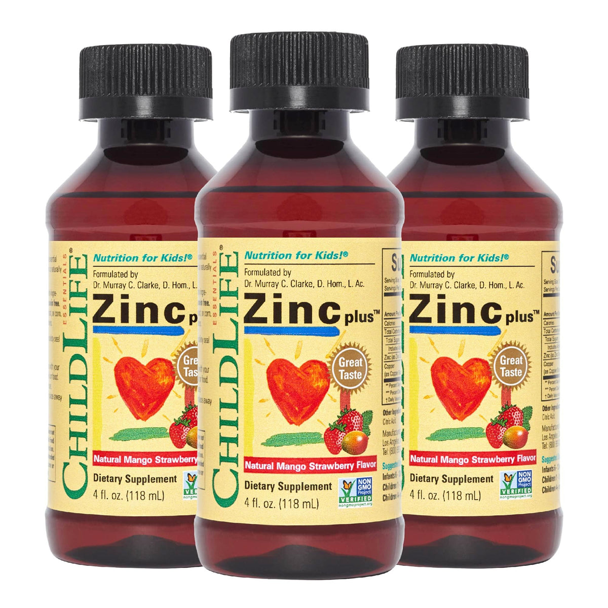 Flacon de Zinc Plus Liquide CHILDLIFE ESSENTIALS 4 Fl Oz avant