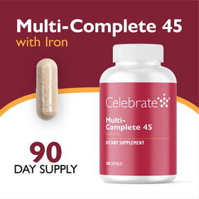 Flacon des capsules Celebrate Bariatric Supplements avec étiquette