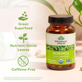 Flacon des Capsules de Moringa Bio ORGANIC INDIA