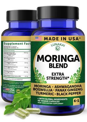 Flacon des capsules de moringa Lunakai 60ct vue de face