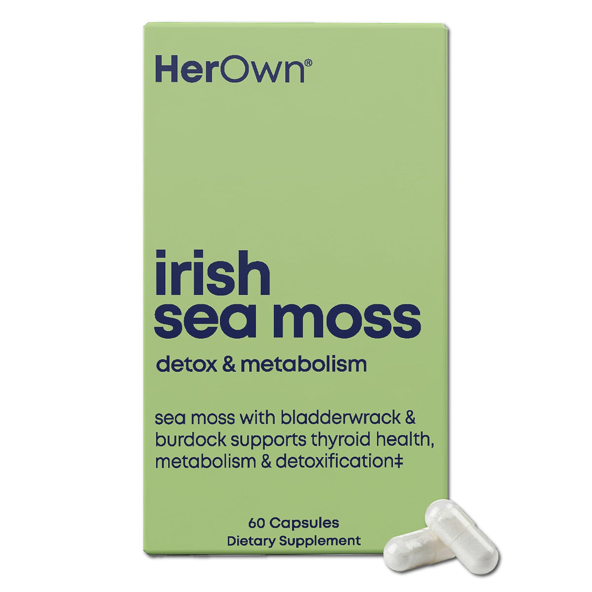 Flacon des Capsules de Mousse Irlandaise her own 60 unités