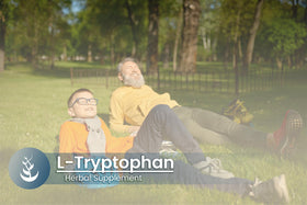 Flacon des capsules L-Tryptophan avec étiquette visible