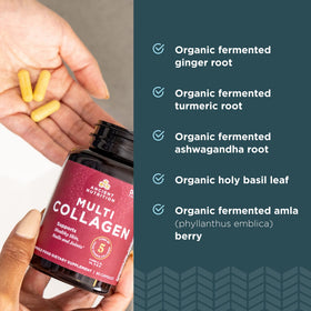 Flacon des capsules Multi Collagen Peptides sur fond blanc