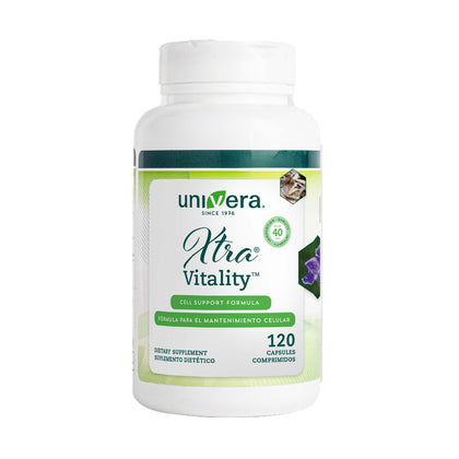 Flacon des capsules Univera Xtra Vitality 120 comprimés