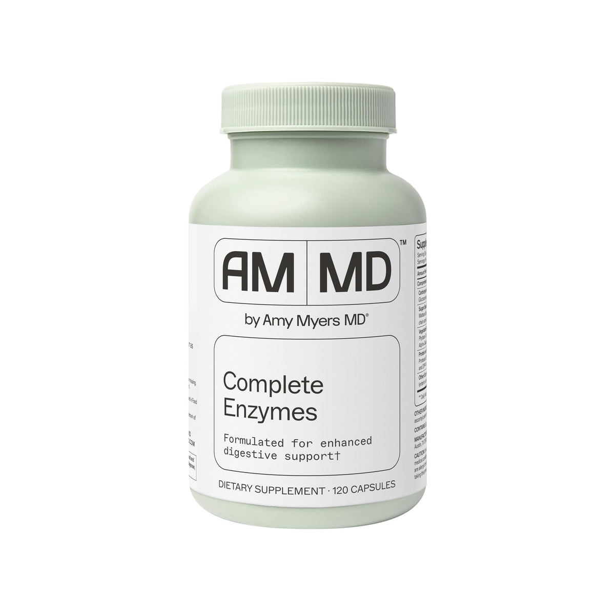 Flacon des compléments alimentaires Amy Myers MD Multi-Enzymes 120 capsules