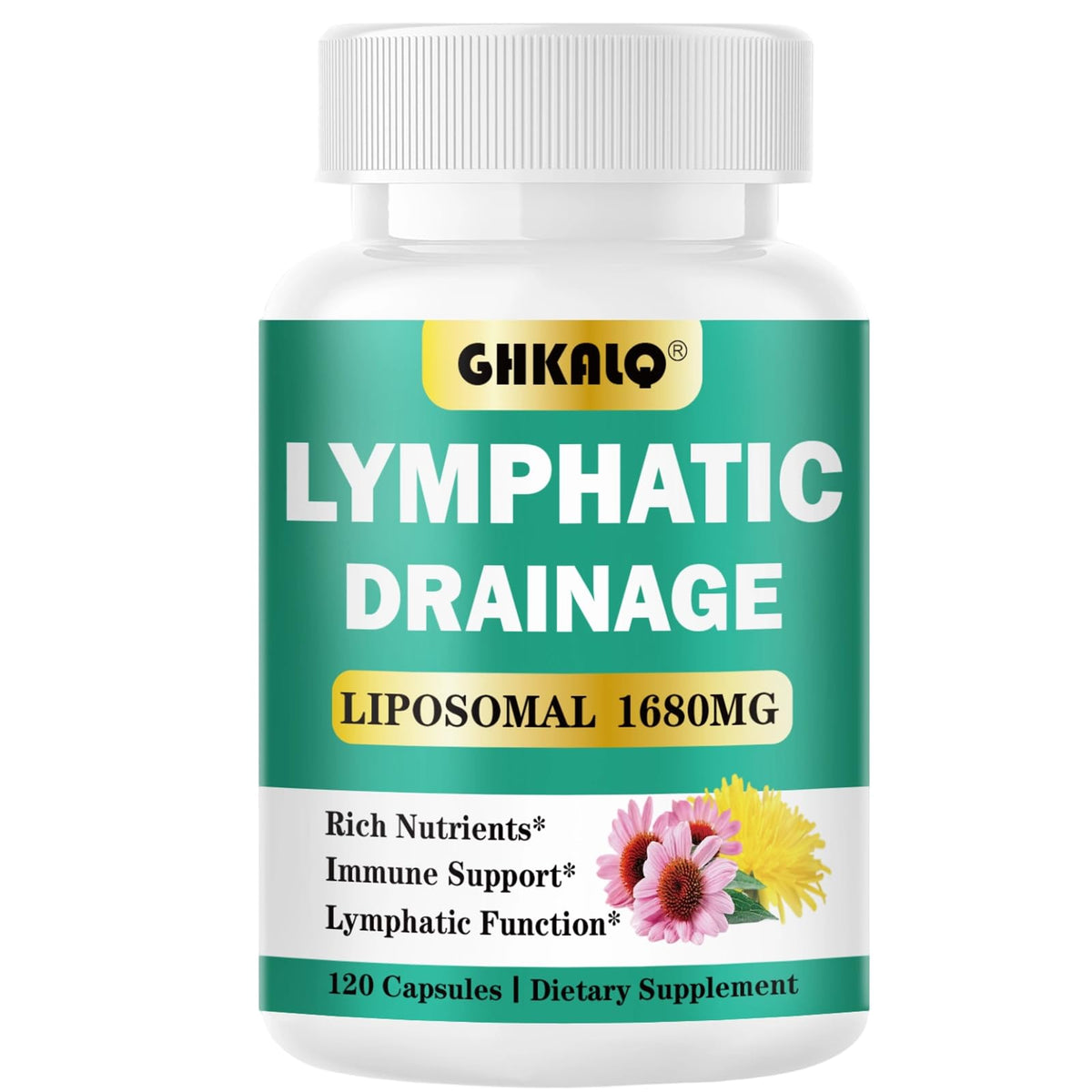 Flacon des compléments GHKALQ drainage lymphatique 120 capsules