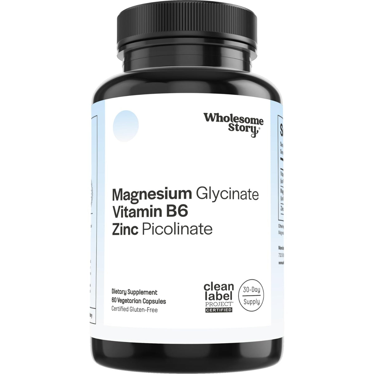 Flacon des compléments Zinc Picolinate et Magnésium Glycinate de Wholesome Story