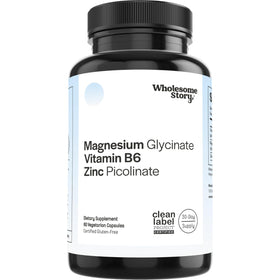 Flacon des compléments Zinc Picolinate et Magnésium Glycinate de Wholesome Story