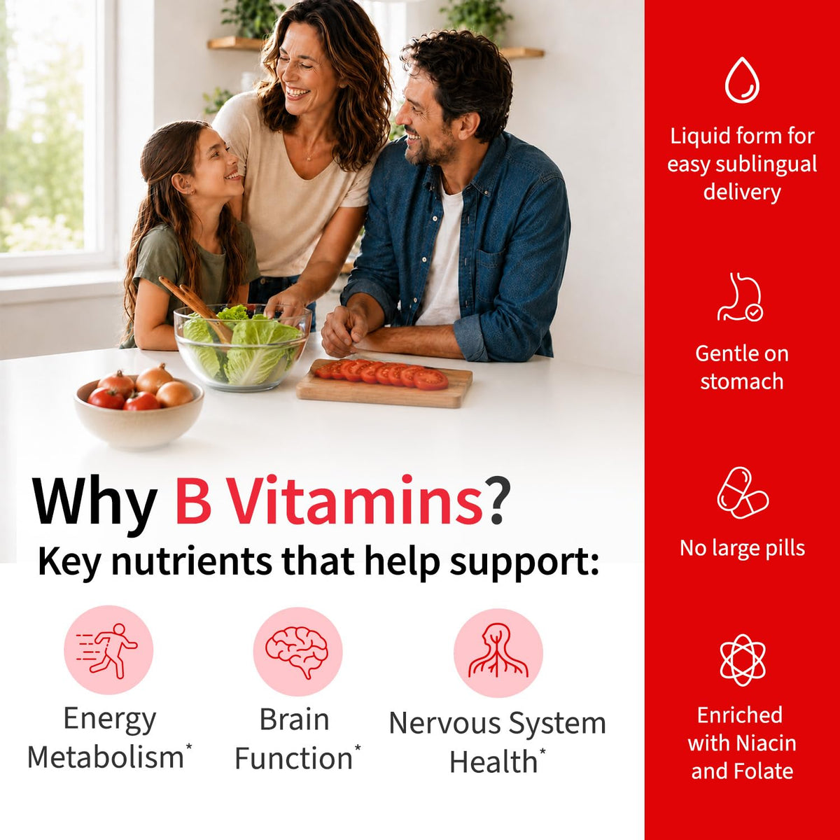 Flacon des gouttes de Vitamine B12 NUSAVA avec étiquette