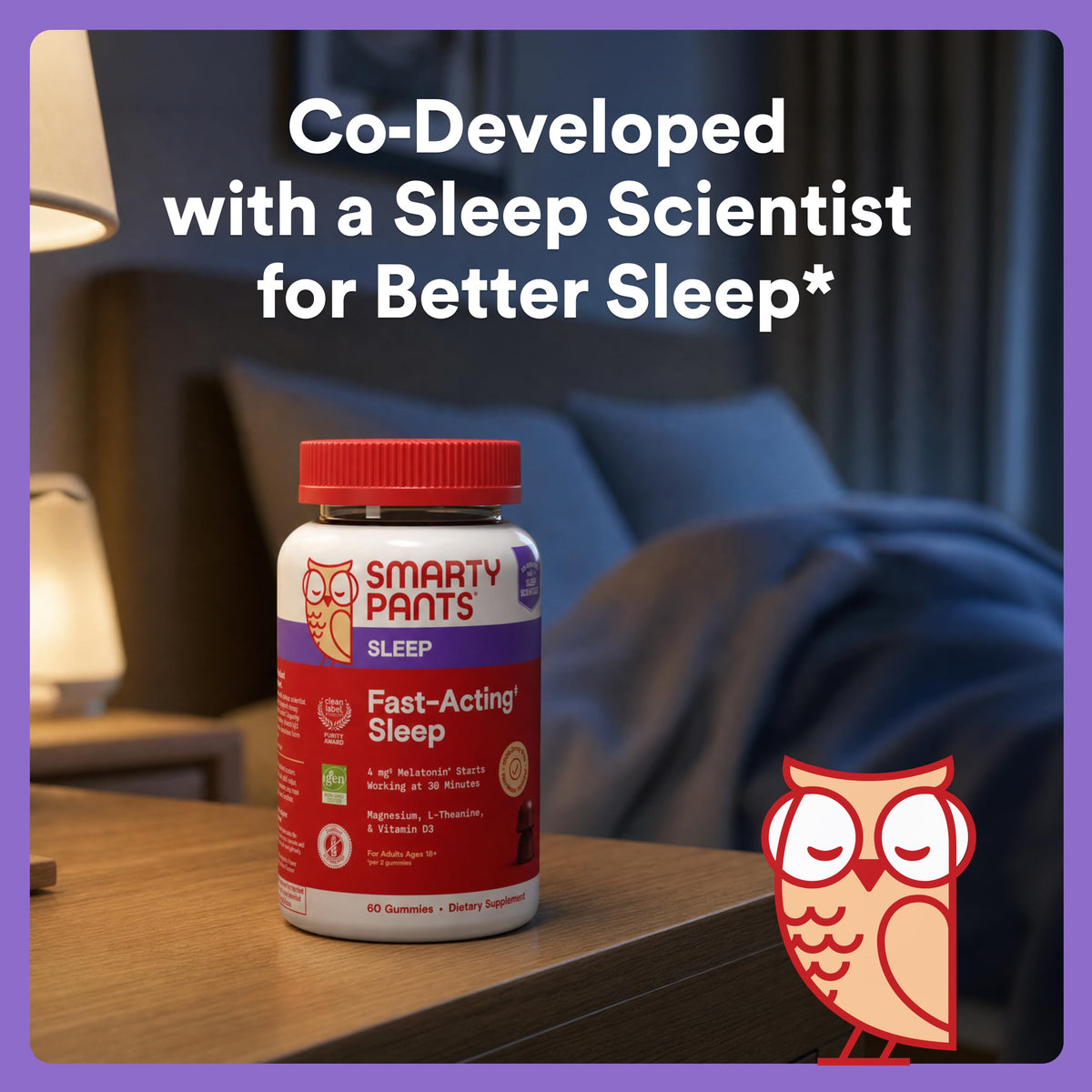 Flacon des Gummies Sommeil SmartyPants ouvert avec gummies