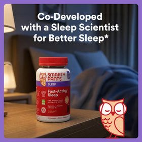 Flacon des Gummies Sommeil SmartyPants ouvert avec gummies