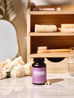 Flacon doTERRA Alpha CRS+ avec capsules végétales à l'intérieur