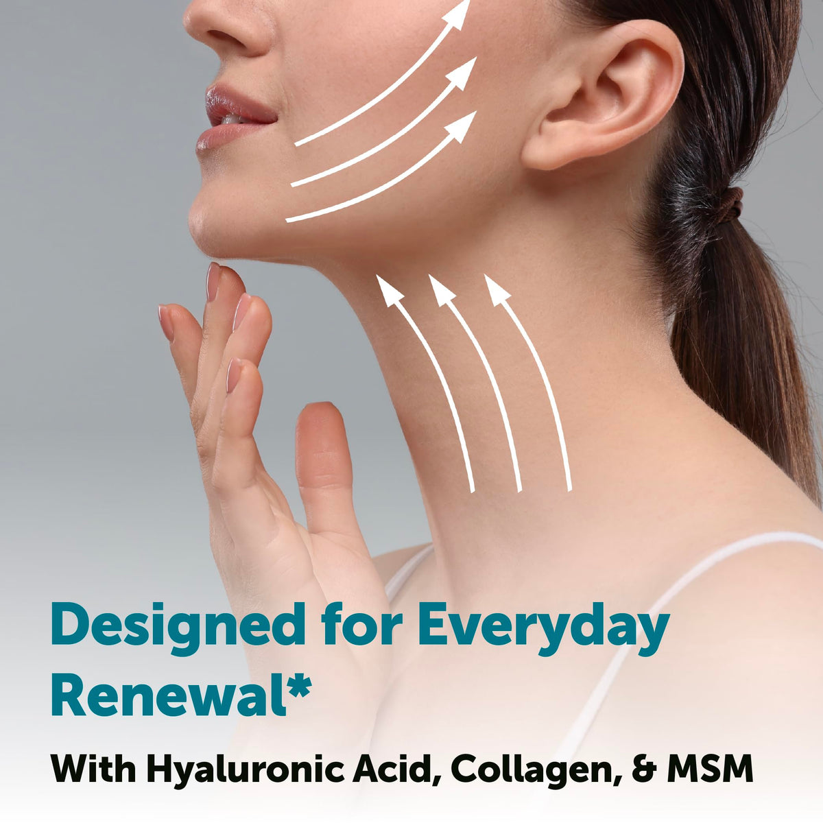 Flacon du Complexe d'Acide Hyaluronique 3000mg avec étiquette visible