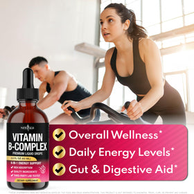 Flacon du complexe de vitamines B NEW AGE avec étiquette